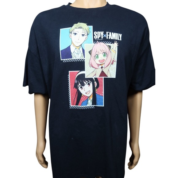 Spy Family Men's T Shirt 2XL XXL Anime Manga Japanese black - Picture 2 of 3